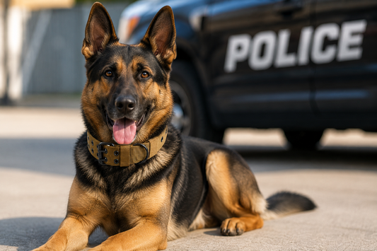 Collar Táctico Militar para Perros Grandes — Nylon Resistente con Hebilla Metal