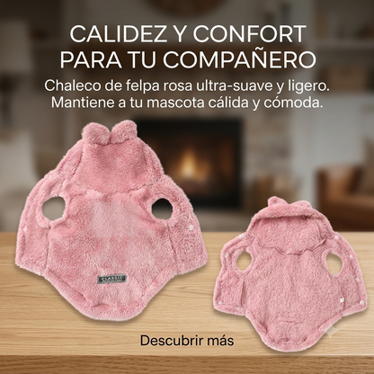 Abrigo Polar con Capucha para Gatos y Perros Pequeños — Felpa Térmica Ultrasuave | 3 Colores y 4 Tallas