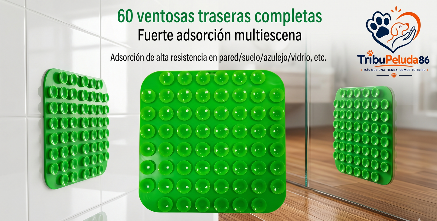 Alfombrilla Lick Mat de Silicona para Perros y Gatos — Comedero Lento, Baño sin Estrés y Entrenamiento