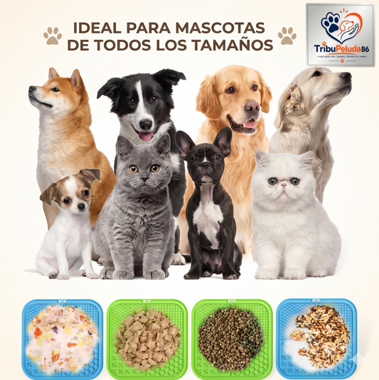 Alfombrilla Lick Mat de Silicona para Perros y Gatos — Comedero Lento, Baño sin Estrés y Entrenamiento