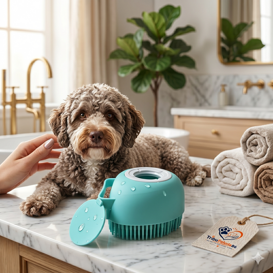Guantes de Baño y Masaje para Perros y Gatos - Silicona Suave