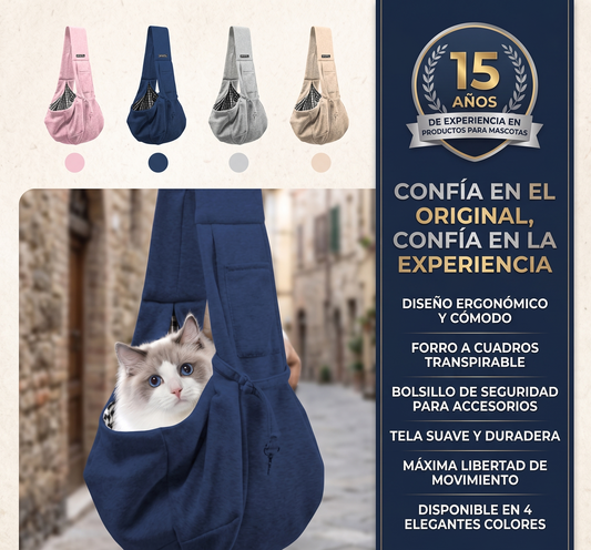 Bolso Transportín para Gatos y Perros - Cómodo y Resistente
