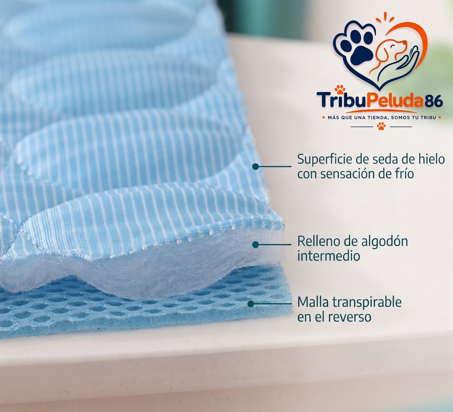 Esterilla Refrescante de Gel para Perros y Gatos — Manta Fría de Verano para Interior y Exterior