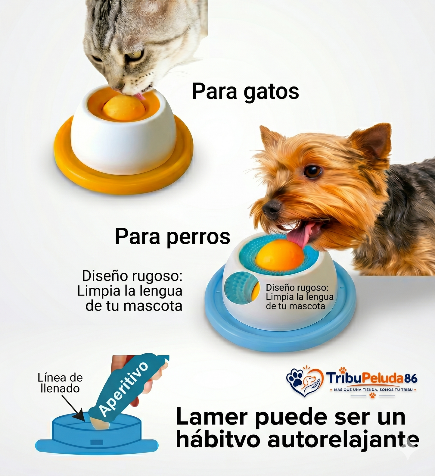 Tapete para Lamer y Comedero Lento 2 en 1 para Perros y Gatos — Estimulación Mental y Cuidado Dental