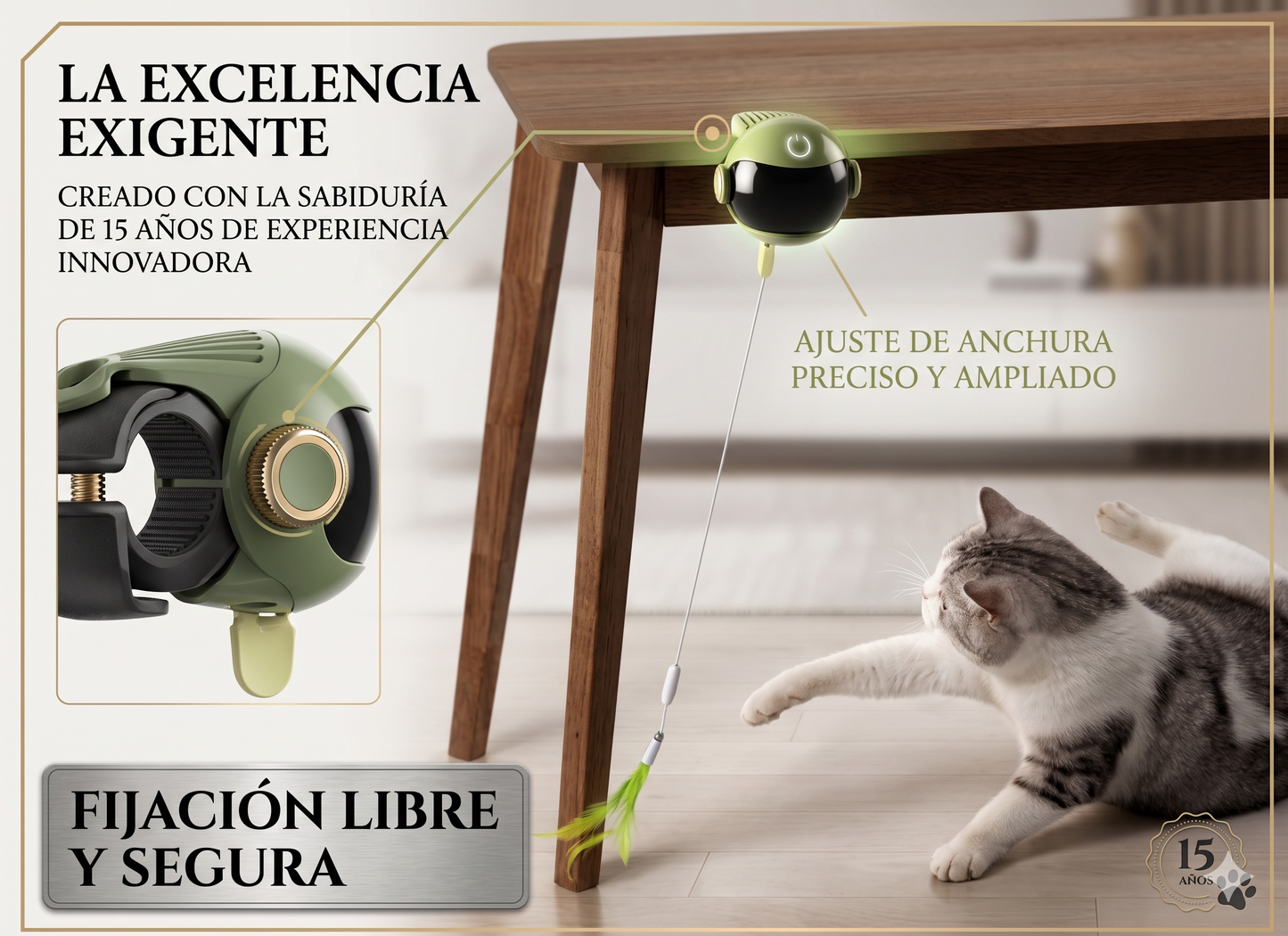 Juguete Eléctrico para Gatos — Bola Elevadora Automática para Mesa