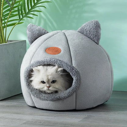 Cama Cueva para Gatos — Nido Cerrado Ultrassuave, Cálido y Antiestrés | Tallas S a XL