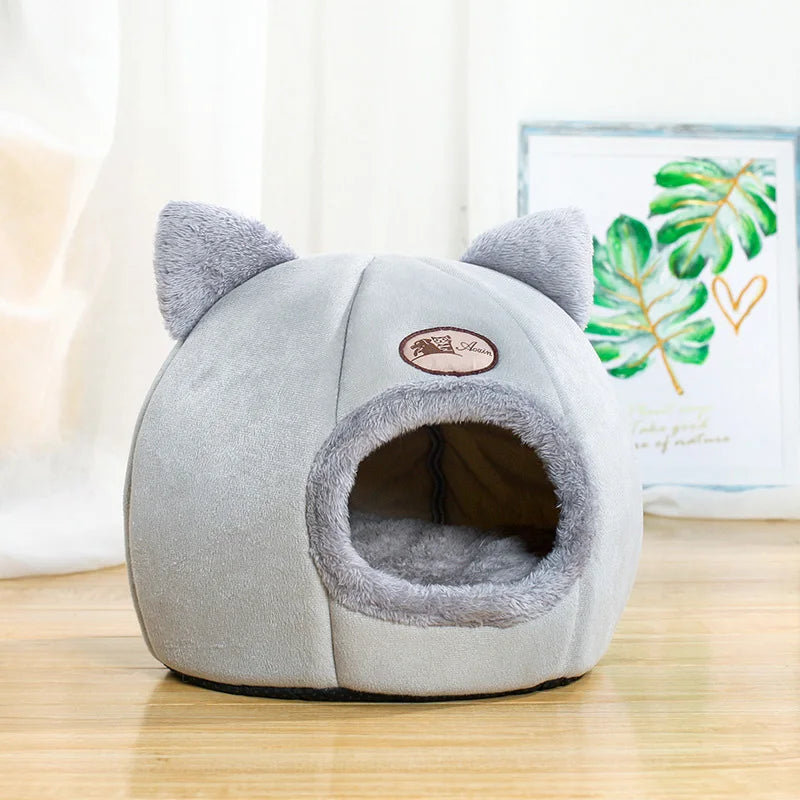 Cama Cueva para Gatos — Nido Cerrado Ultrassuave, Cálido y Antiestrés | Tallas S a XL