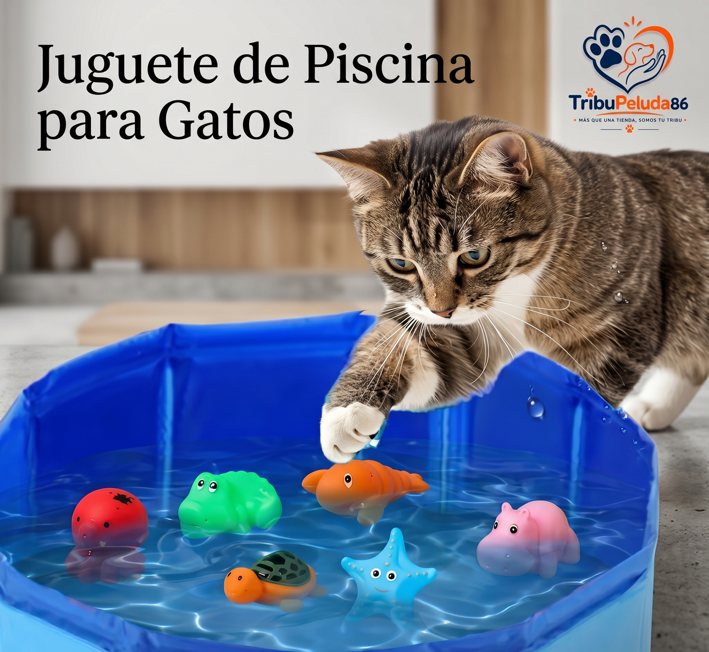 Piscina Plegable para Gatos y Perros — Baño Fresco Verano