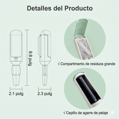 Comparativa pelo antes y después del quitapelos — resultado inmediato