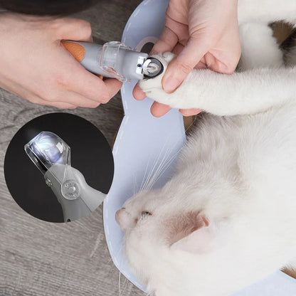 Cortauñas Profesional con Luz LED para Perros y Gatos — Corte Seguro y Preciso
