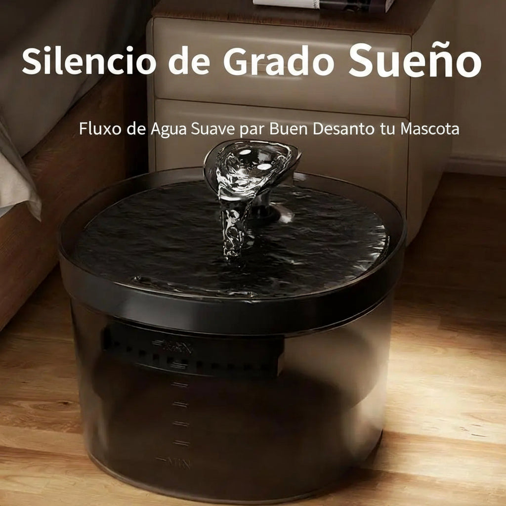 Fuente de Agua para Gatos - Silenciosa, Hidratación Automática