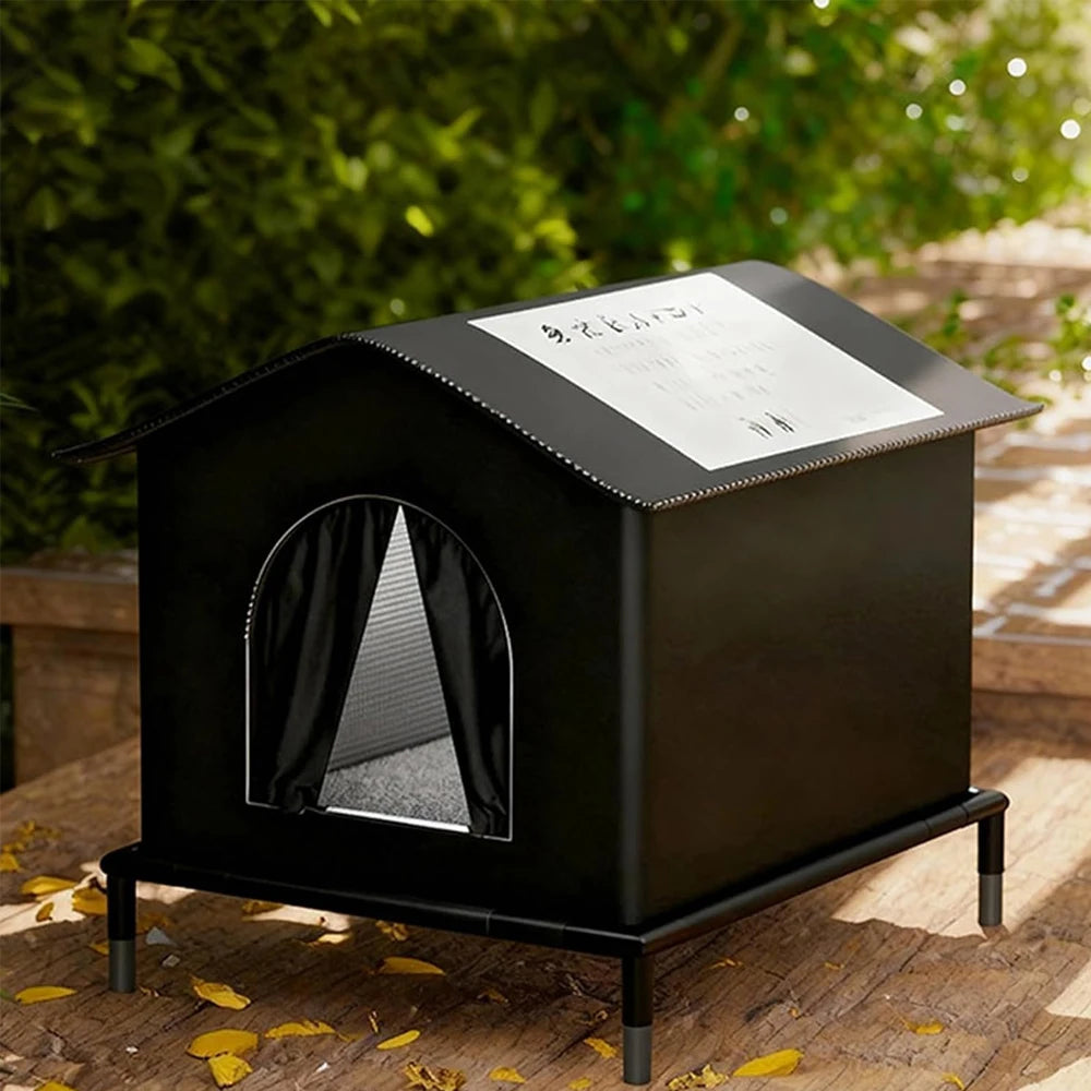 Caseta para Gatos Interior y Exterior — Impermeable,  Aislada del Frío, Todo el Año
