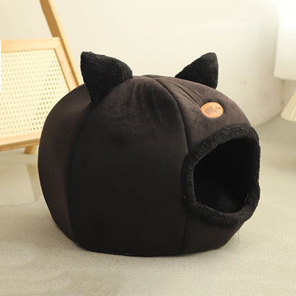 Cama Cueva para Gatos — Nido Cerrado Ultrassuave, Cálido y Antiestrés | Tallas S a XL