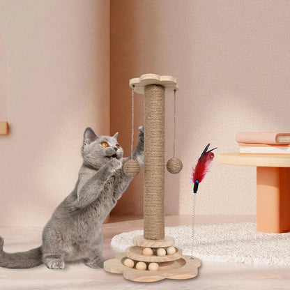 Torre rascador para gatos desmontada — fácil montaje sin herramientas