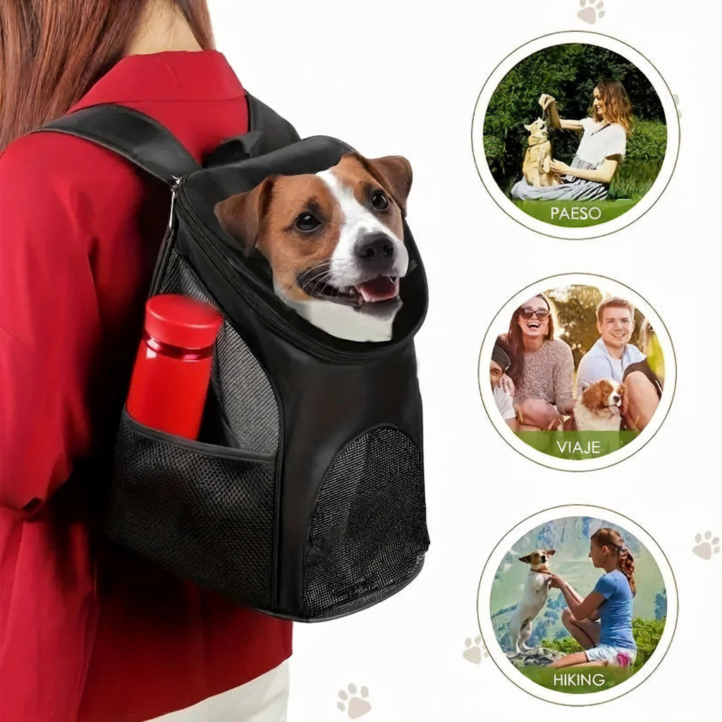 Mochila Transportadora para Perros - Bolsa Transpirable Plegable