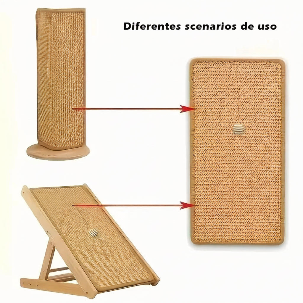 Rascador de Sisal para Gatos con Bola Colgante — Protege tu Sofá y Entretiene a tu Gato