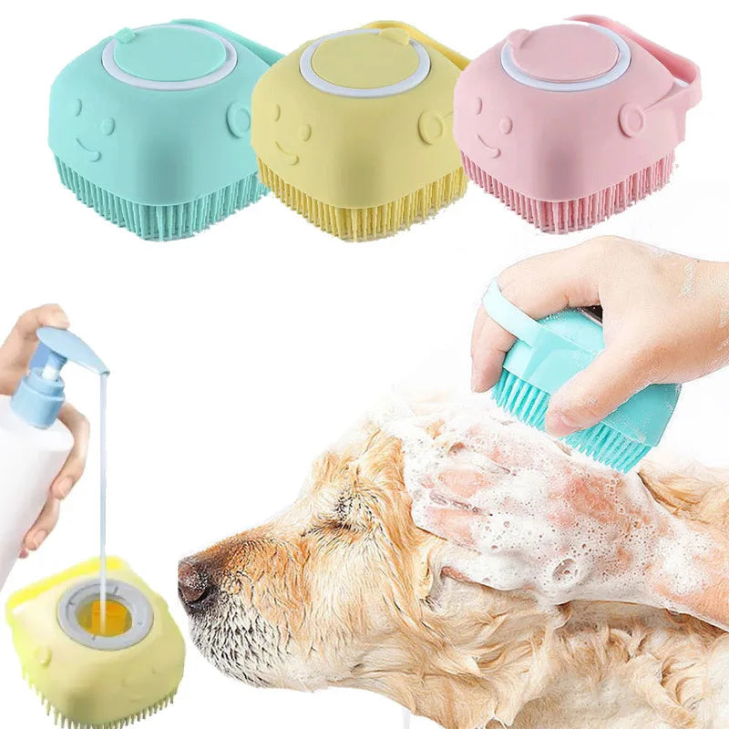 Guantes de Baño y Masaje para Perros y Gatos - Silicona Suave