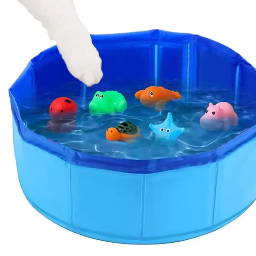 Piscina Plegable para Gatos y Perros — Baño Fresco Verano
