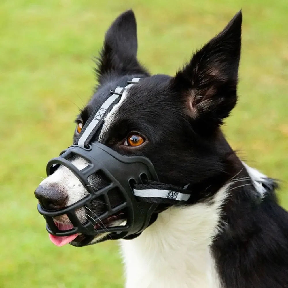 Bozal para Perros Ajustable Anti-Mordidas - Respirable Entrenamiento Canino