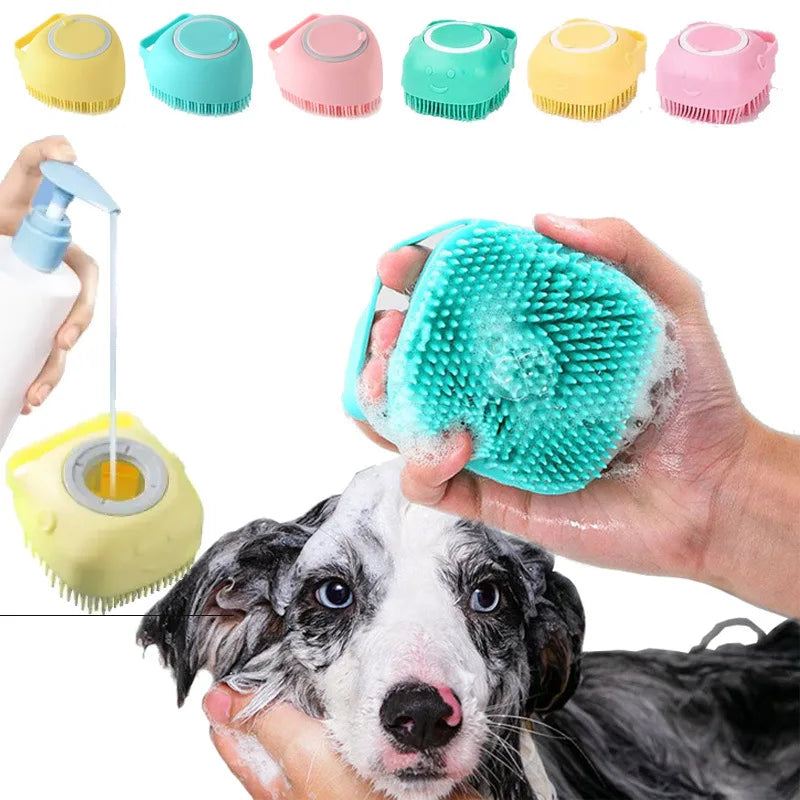 Guantes de Baño y Masaje para Perros y Gatos - Silicona Suave