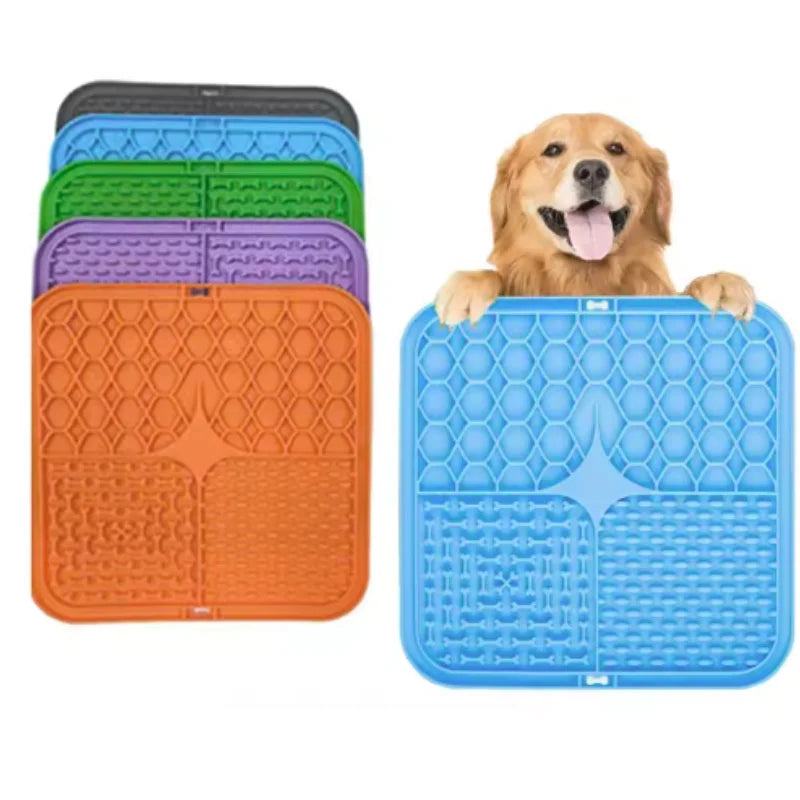 Alfombrilla Lick Mat de Silicona para Perros y Gatos — Comedero Lento, Baño sin Estrés y Entrenamiento