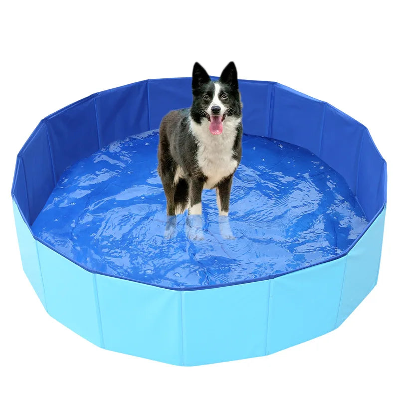 Piscina Plegable para Gatos y Perros — Baño Fresco Verano
