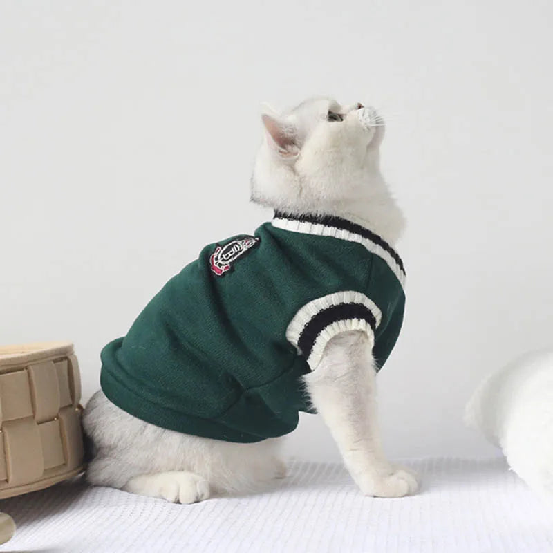 Jersey de Punto para Gatos y Perros Pequeños — Suéter de Invierno Cálido y Elástico | 8 Colores
