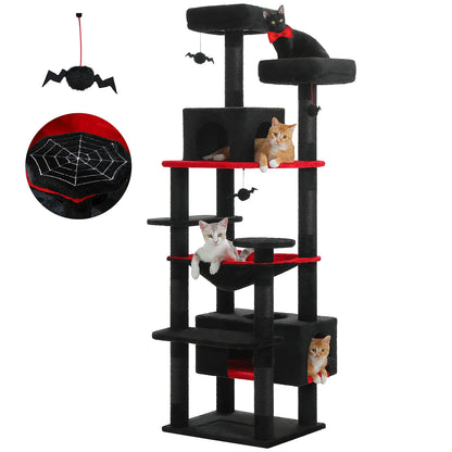 Árbol Rascador para Gatos con Hamaca y Plataformas — Torre Sisal Natural para Interior