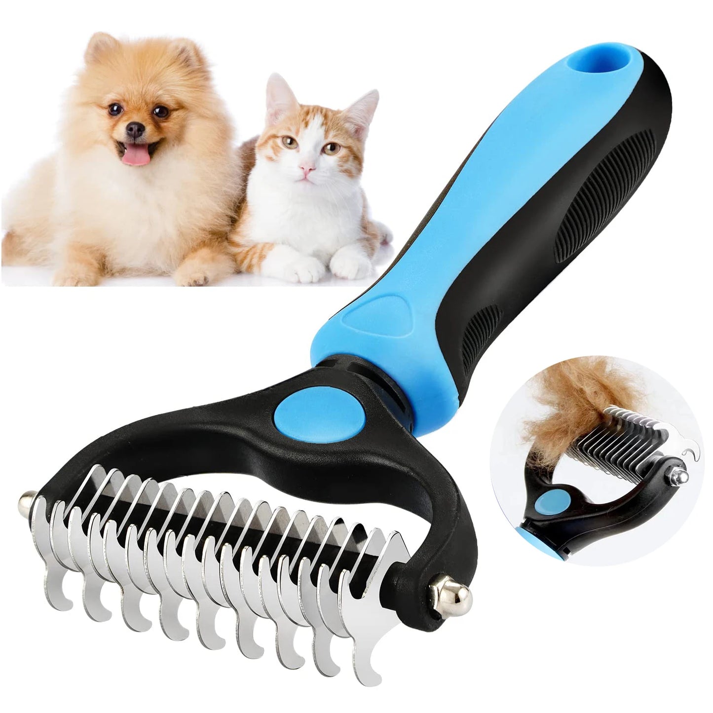 Cepillo Deshedding Profesional para Perros y Gatos