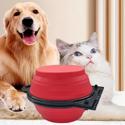 Comedero y Bebedero Plegable 2 en 1 para Perros y Gatos — Portátil para Viajes y Paseos