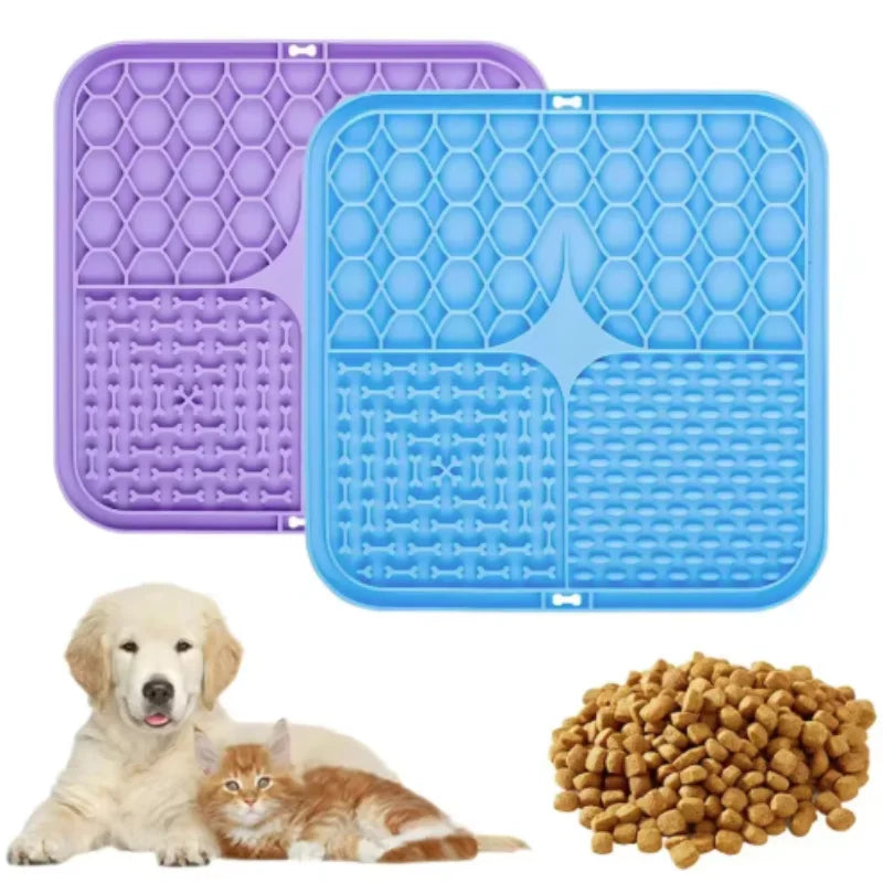 Alfombrilla Lick Mat de Silicona para Perros y Gatos — Comedero Lento, Baño sin Estrés y Entrenamiento