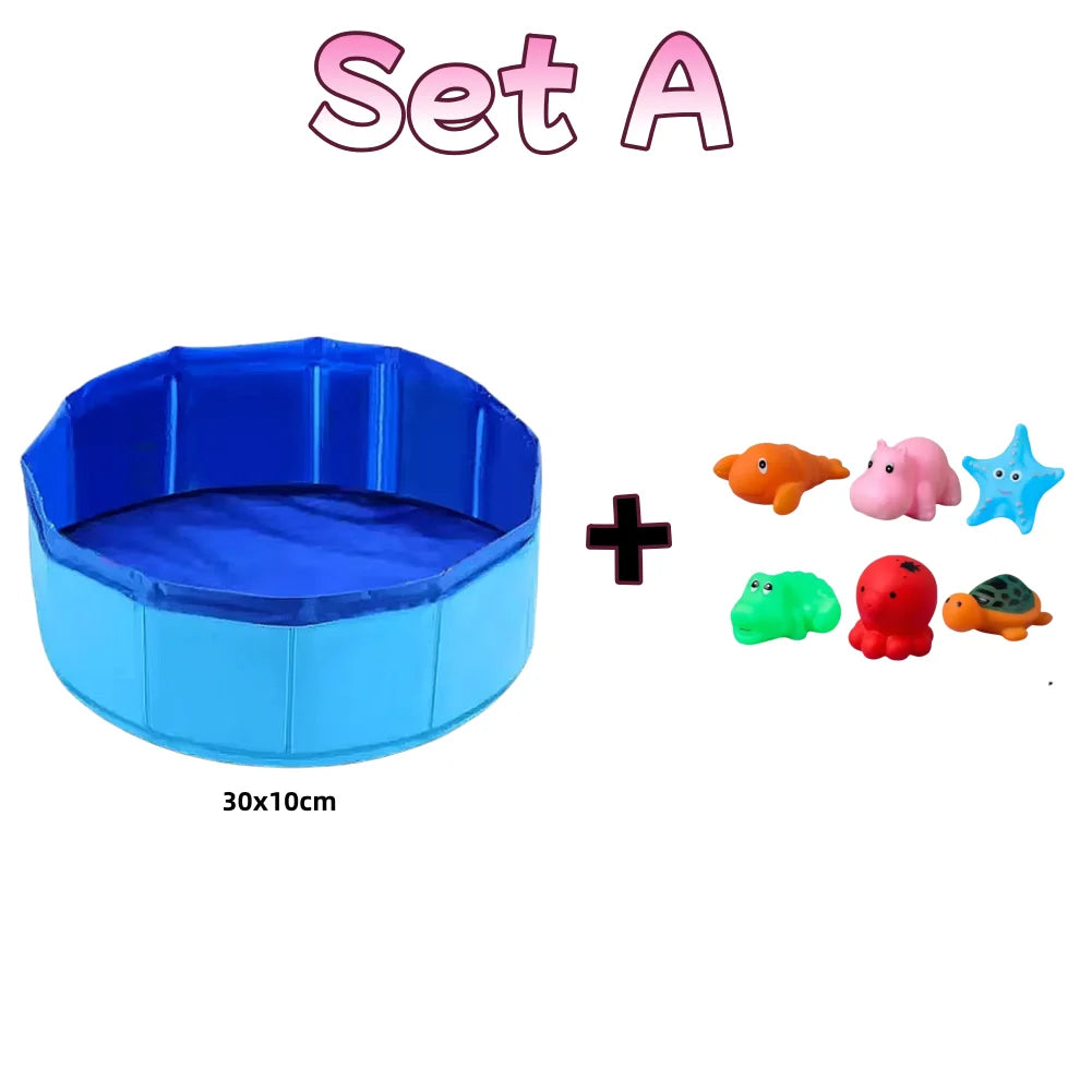 Piscina Plegable para Gatos y Perros — Baño Fresco Verano