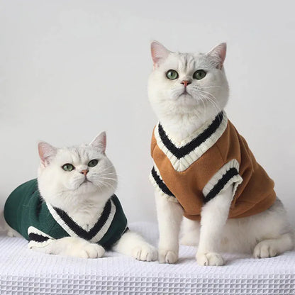 Jersey de Punto para Gatos y Perros Pequeños — Suéter de Invierno Cálido y Elástico | 8 Colores