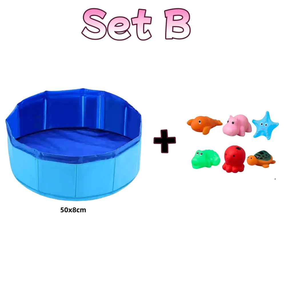 Piscina Plegable para Gatos y Perros — Baño Fresco Verano