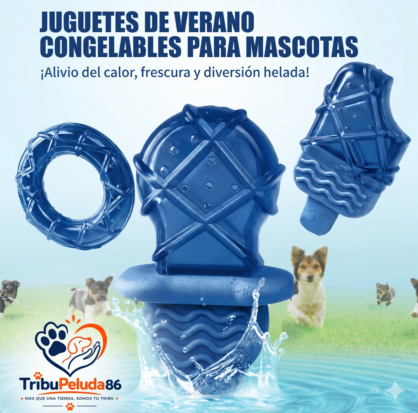 Juguete Refrescante Popsicle - Masticable Congelable para Perros y Gatos