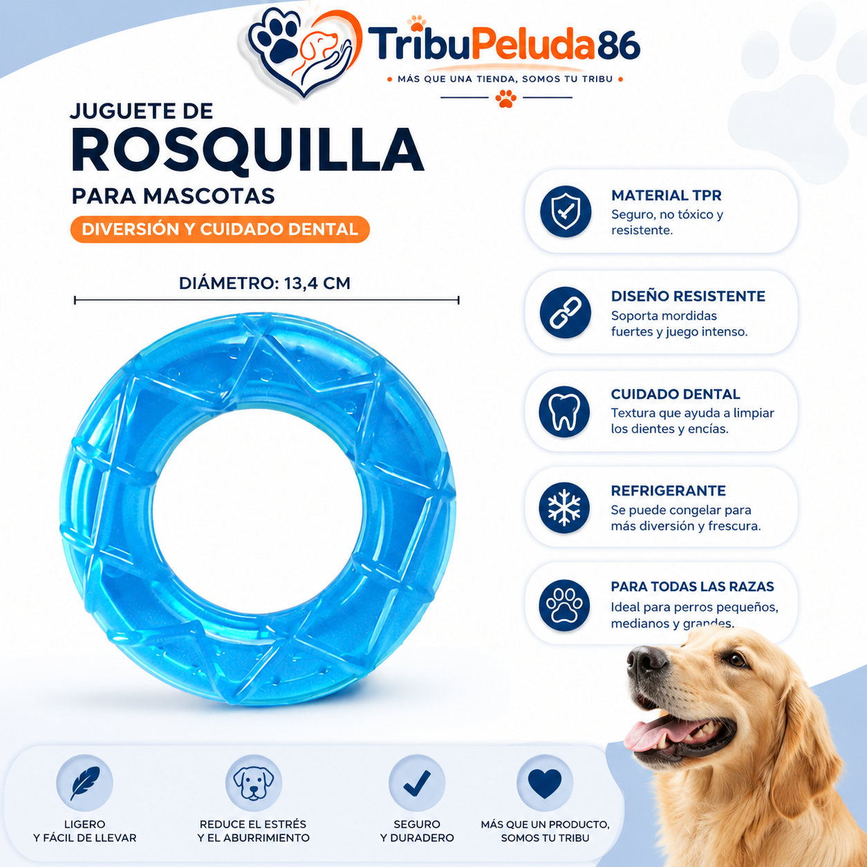 Juguete Refrescante Popsicle - Masticable Congelable para Perros y Gatos