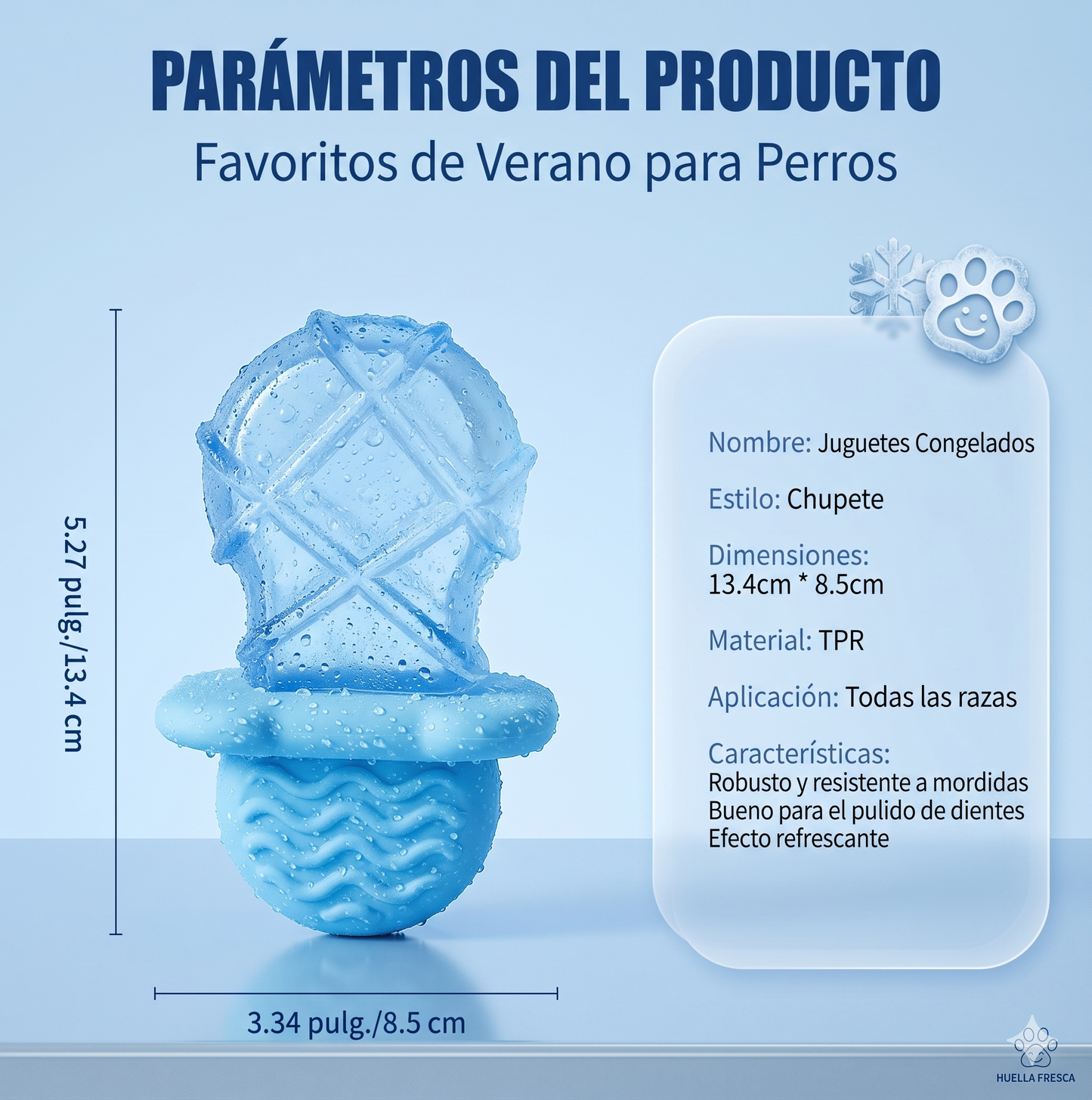 Juguete Refrescante Popsicle - Masticable Congelable para Perros y Gatos