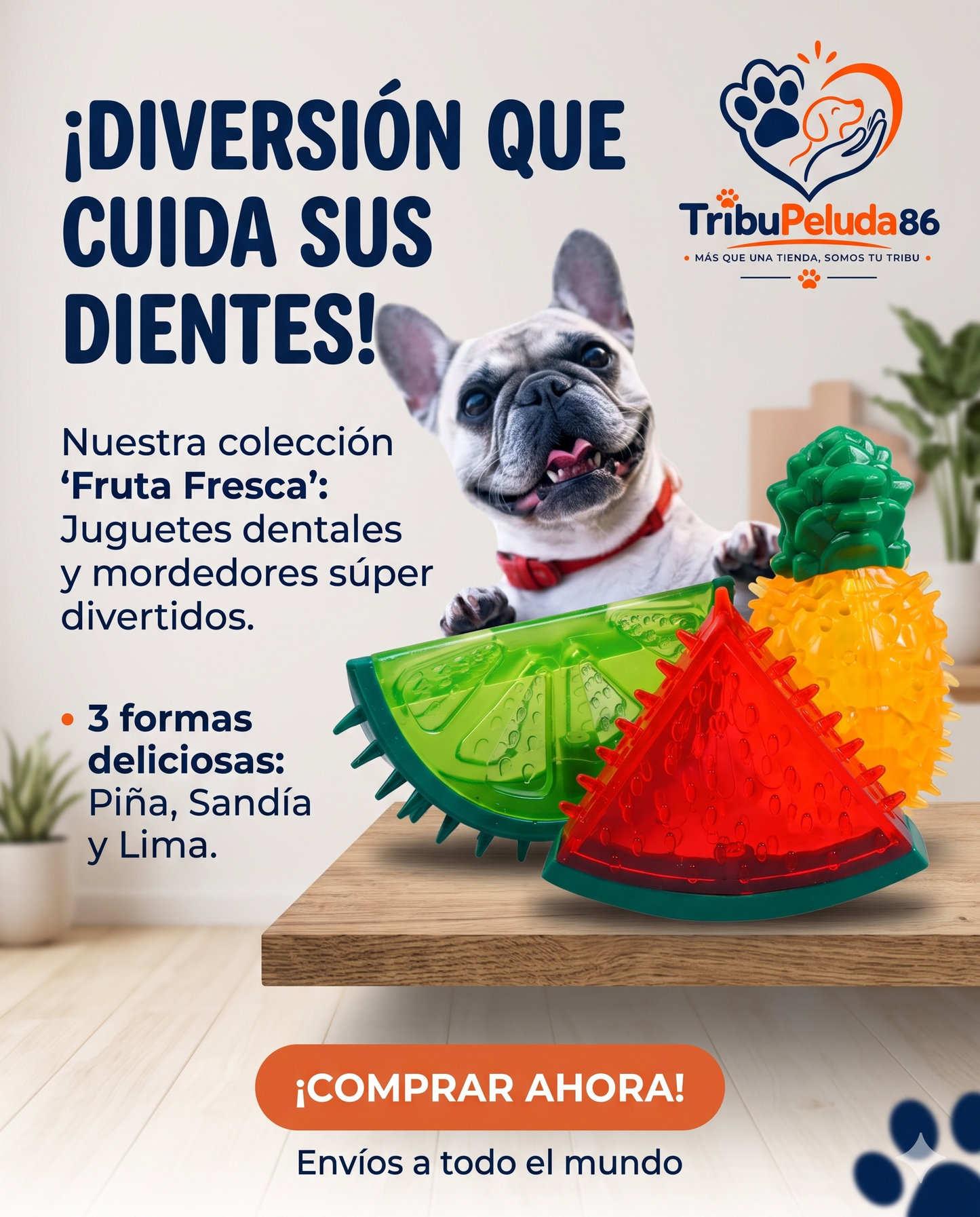 Juguete Mordedor Refrescante para Perros — Alivio Dental para Cachorros en Verano