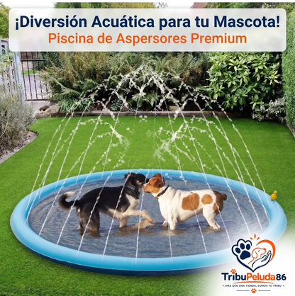 Piscina para Perros con Aspersor de Agua – Splash Pad Refrescante de Verano (100cm)