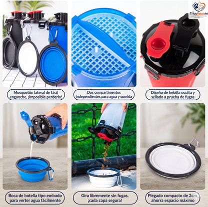 Comedero portátil plegable para perros viaje